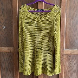 Evil Twin the Label lime green chartreuse mesh knit top. 90s grunge M